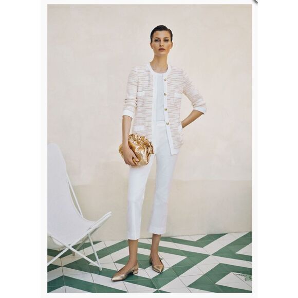 Amina Rubinacci Napoli Women’s Cherie Guya Gray Khaki Capri Size 42 - Fit XS 0-2 - Picture 11 of 12